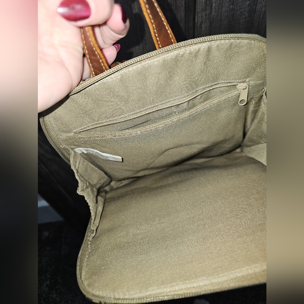 Stylish Tan Patterned Backpack - image 5